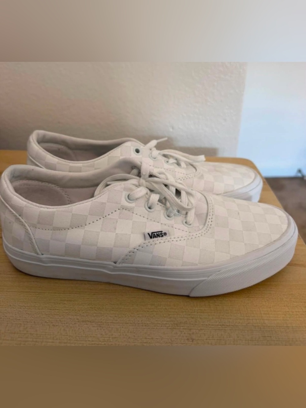 Vans Doheny Checkerboard White Women’s Size 8.5 Low Top Sneakers Shoes
